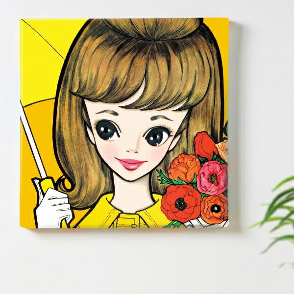 内藤ルネ キャンバスアート ルネガール＜雨の日も＞ インテリア