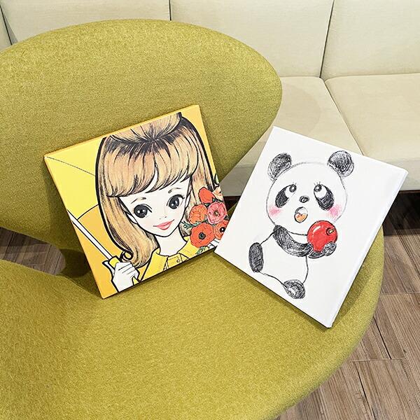 内藤ルネ キャンバスアート ルネガール＜雨の日も＞ インテリア