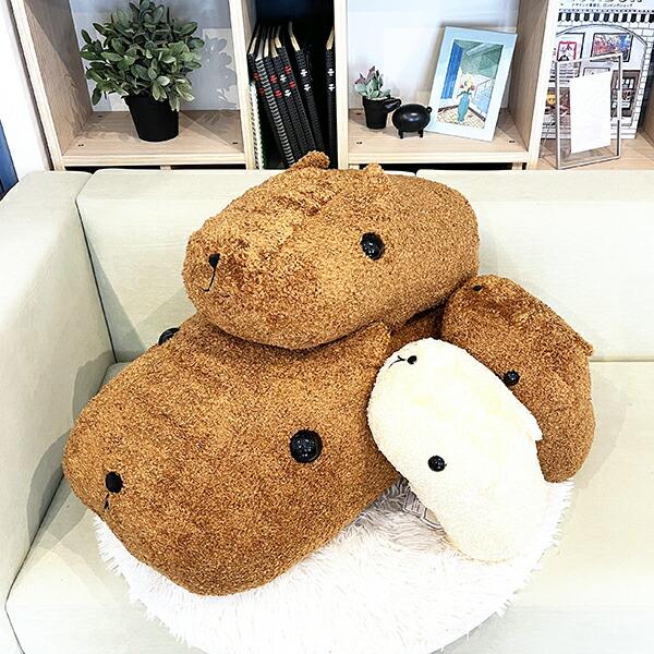 もふっとカピバラさん 抱きしめサイズ ぬいぐるみ ブラウン もふっとカピバラさん 抱きしめサイズ ぬいぐるみ ブラウン