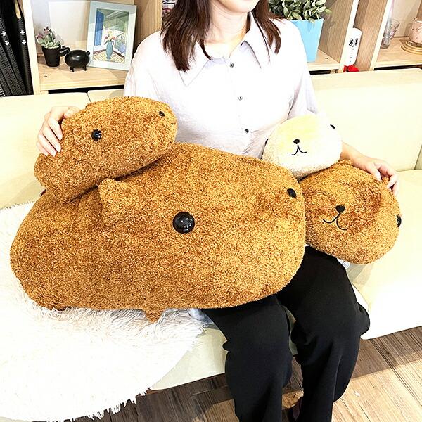 もふっとカピバラさん 抱きしめサイズ ぬいぐるみ ブラウン もふっとカピバラさん 抱きしめサイズ ぬいぐるみ ブラウン