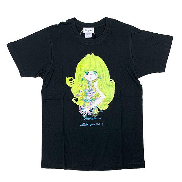 水森亜土 半袖Tシャツ サムワン ブラック S 亜土ちゃん｜perfectworld-tokyo