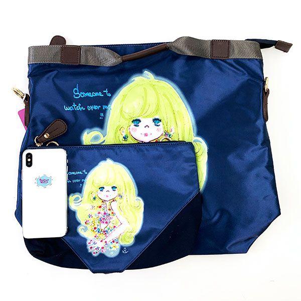 さっちゃん専用　バッグ＆ポーチ 水森亜土 SAC スカーフ親子バッグ BK バレエ ショルダーバッグ