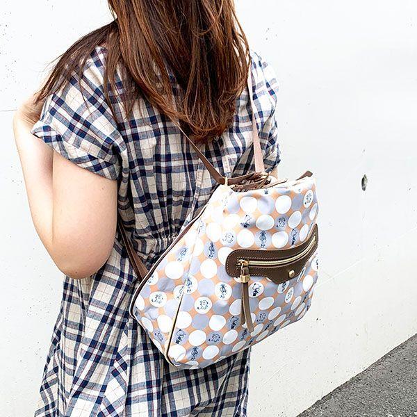 水森亜土 SAC 2WAYリュック リュックサック トートバッグ キャメル