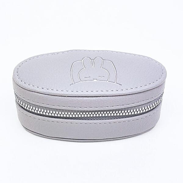ミッフィー miffy オーバル トラベルジュエリーボックス (ラベンダーグレー)