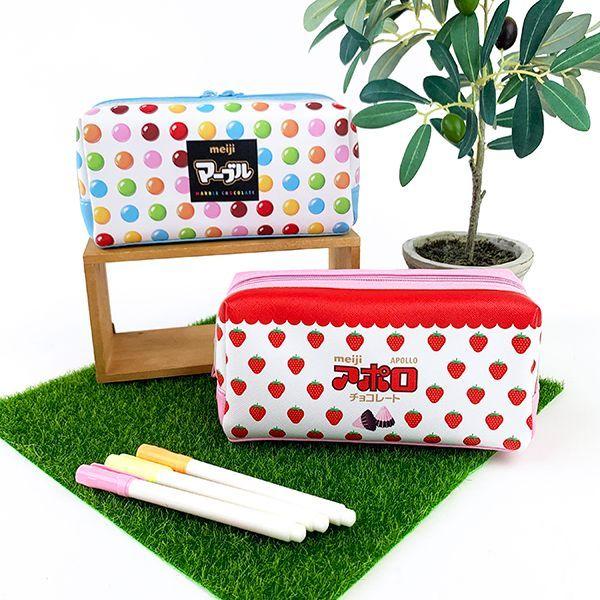 アポロ おやつマーケット スクエアペンポーチ 文房具 筆箱 おもしろ