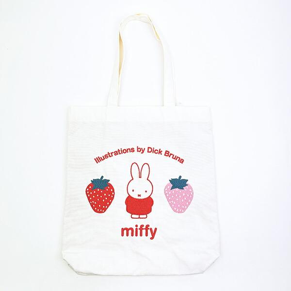 ミッフィー miffy 刺繍トートバッグ ストロベリー