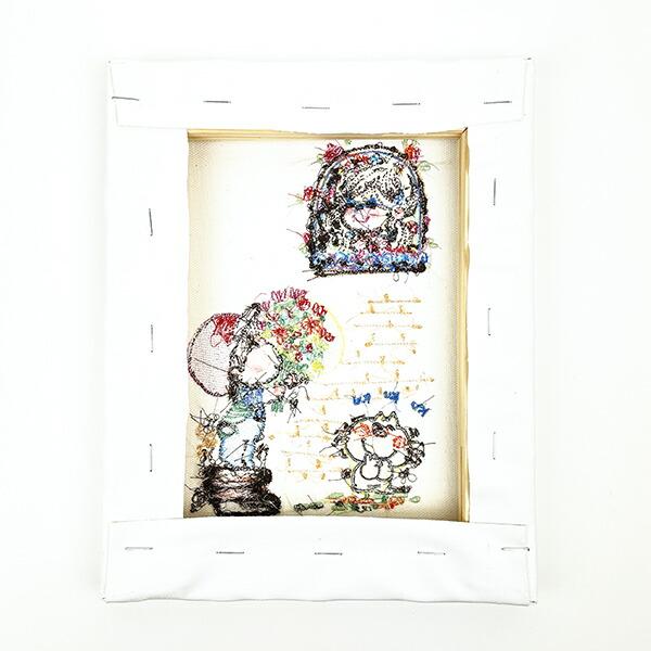 水森亜土 刺しゅうキャンバスアート bouquet 水森亜土 BOUQUET キャンパスアート 日本製 : パーフェクトワールド