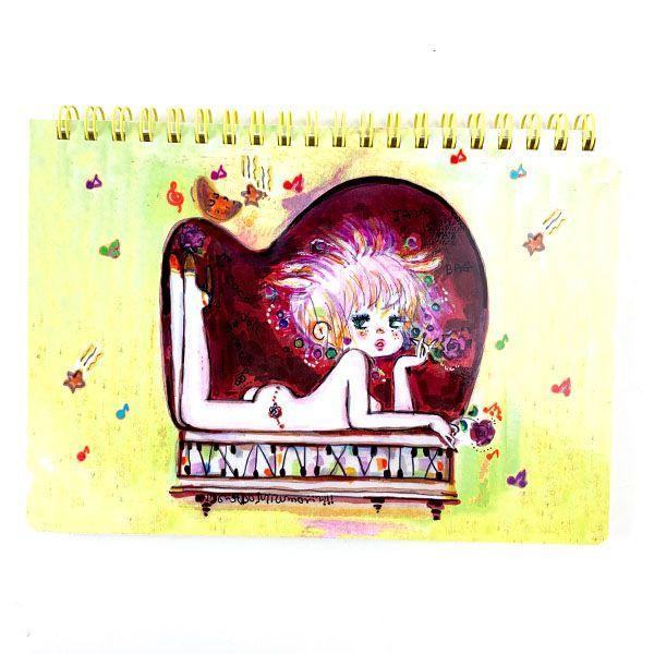 水森亜土 リングノート ピアノ 亜土ちゃん 文具 ステーショナリー グリーン 39 1006 パーフェクトワールド 通販 Yahoo ショッピング