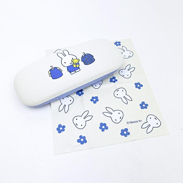 ミッフィー miffy 眼鏡ケース アイボリー ブルードレス