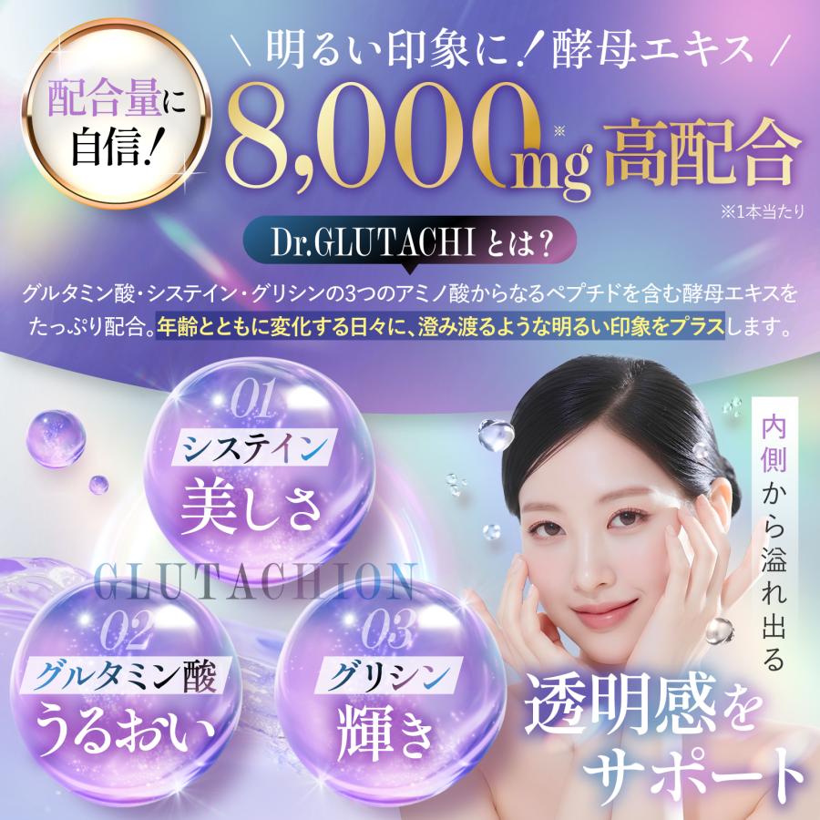 グルタチオン Dr.GLUTACHI 8000 60カプセル 約30日分 グルタチオン含有