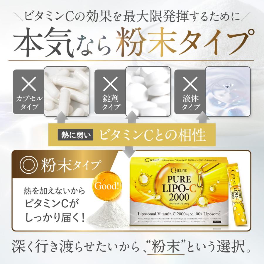 ビタミンC【飲むビタミンC美容点滴】 CHELINE リポソームビタミンC 100