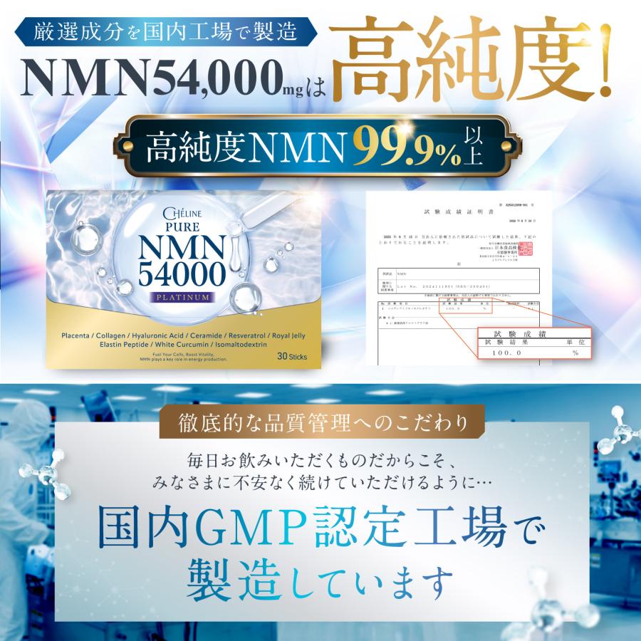 NMN【医師監修】 CHELINE NMN54,000mg サプリメント 日本製 ヒアルロン