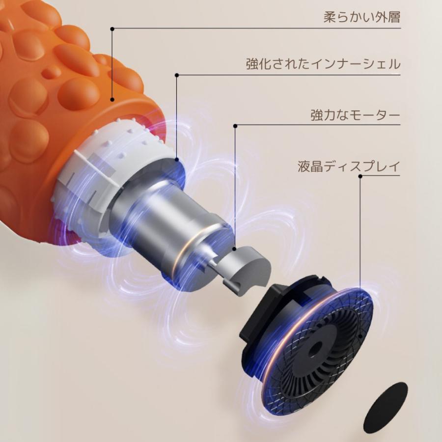 振動フォームローラー 電動 ソフト 割れない 筋膜 リリース ローラー はがし マッサージ 600kg　ストレッチ ローラー 3D振動 ヨガ ローラー ポール スティック | ブランド登録なし | 08