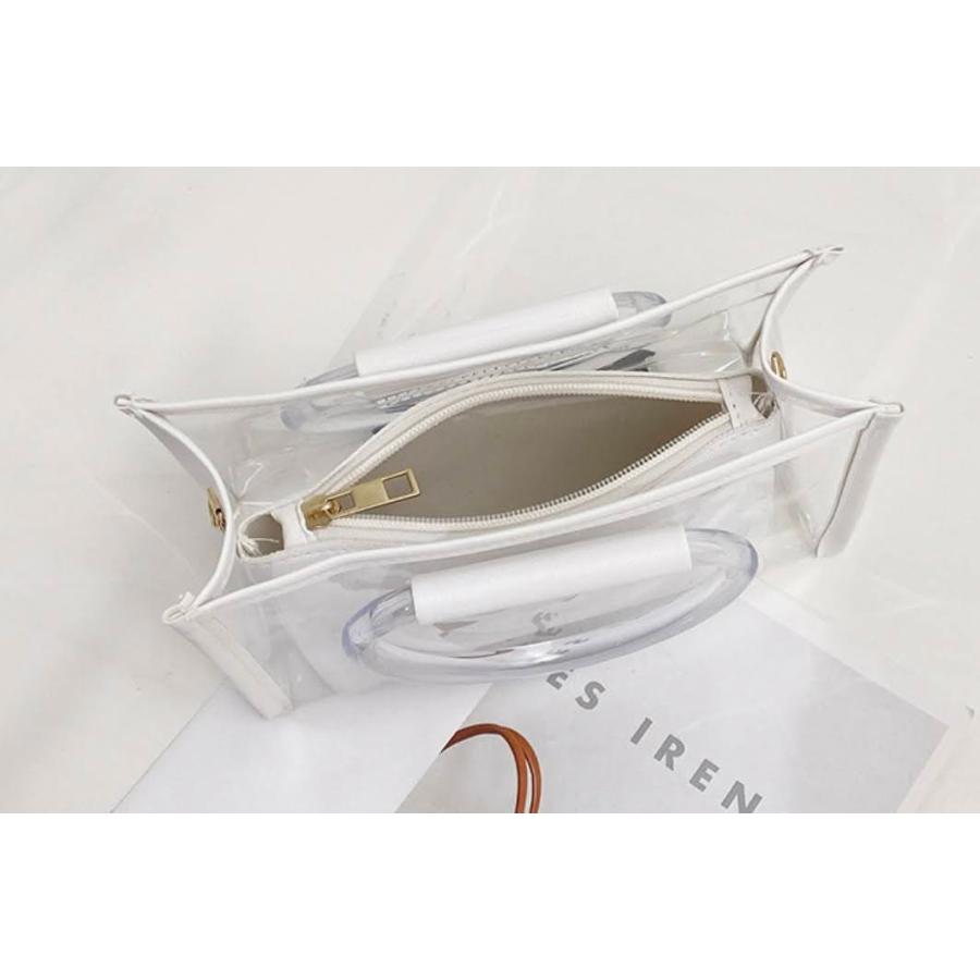 夏 レディース バッグ バック カバン 透明 クリア スケルトン 夏用 推し活 ライブ コンサート フェス トート バッグ バック カバン ポーチ 夏に使える | ブランド登録なし | 09