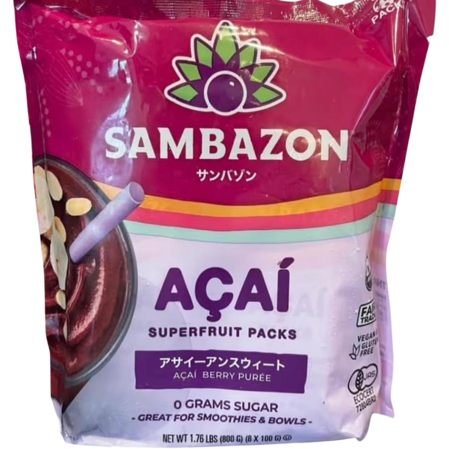 SAMBAZON （冷凍便）サンバソン アサイースムージーパック無糖 100g×8パック | コストコ
