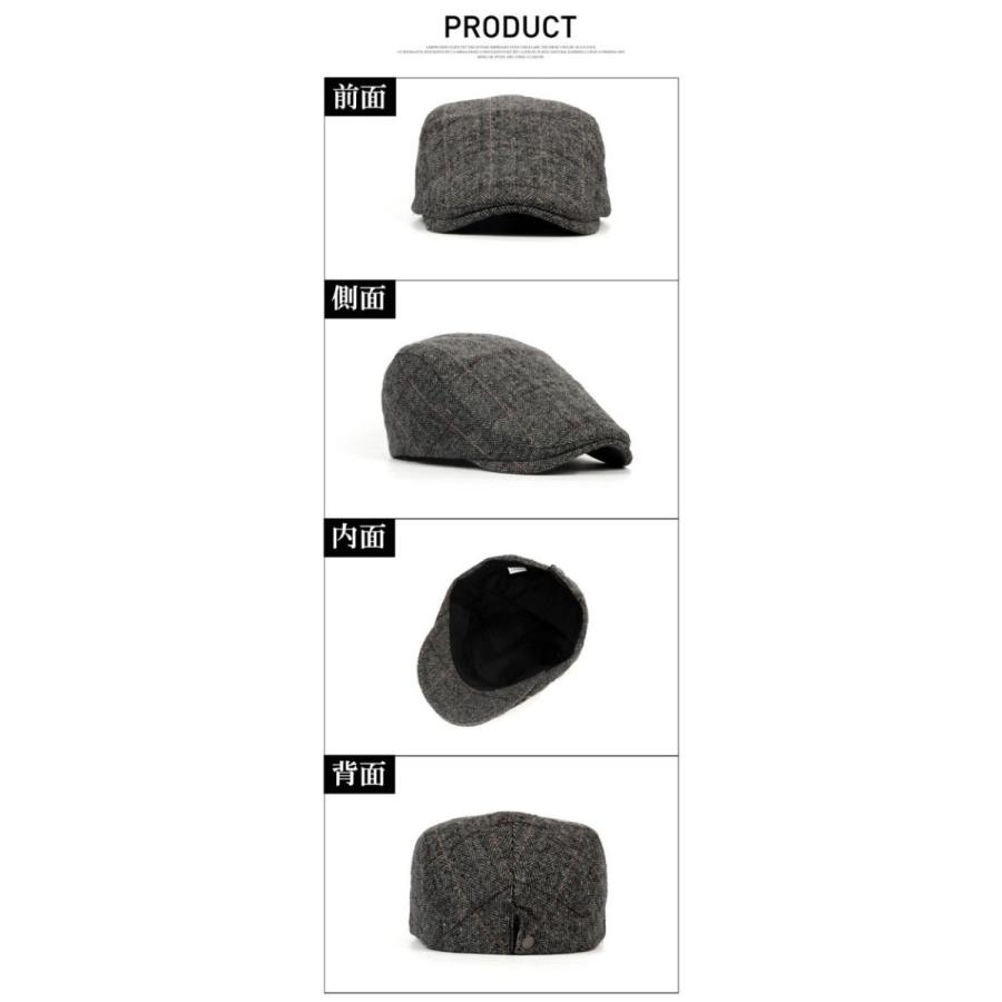 ハンチング帽 キャップ 帽子 メンズ ゴルフ 紫外線対策 軽量 紳士 男性 サイズ調整可能｜period-store｜07