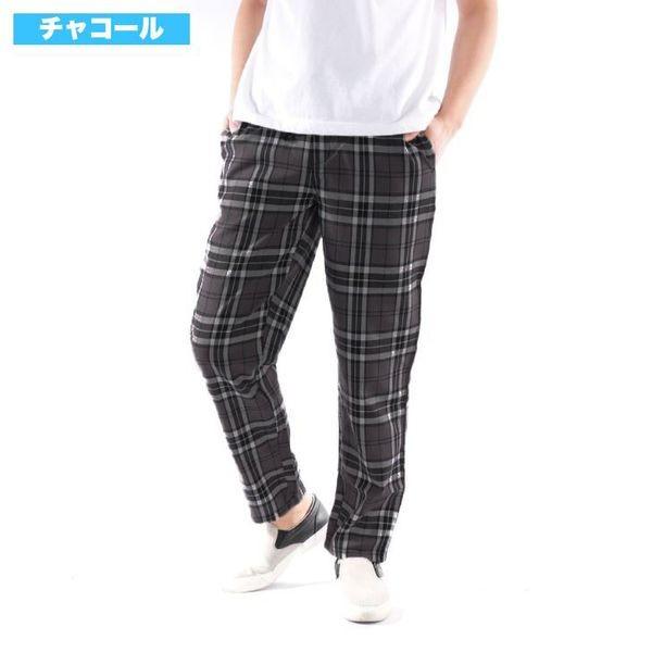 チェックパンツ メンズ 男性 薄手 快適 ワイドテーパード グレンチェック タータンチェック 春 夏 秋 I003 ファッション雑貨店ピリオド 通販 Yahoo ショッピング