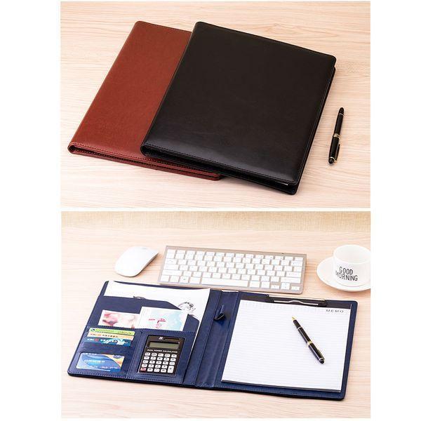 バインダー クリップボード レザー A4 高級感 二つ折り ペンホルダー