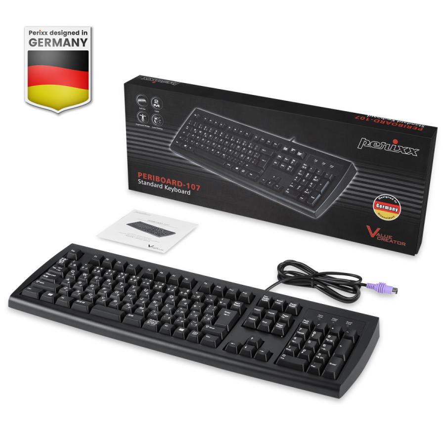 ぺリックス 正規保証 Ps 2接続 有線 エルゴノミクス キーボード フルキー 英語配列 日本語配列 ブラック Pb 107 Perixx Japan 通販 Yahoo ショッピング