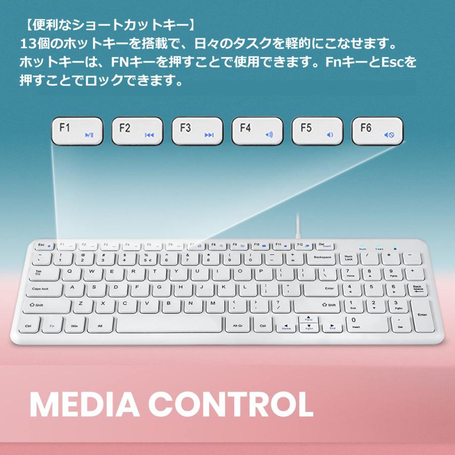 ペリックス（Perixx） 正規保証品 スリムキーボード テンキー付き 静音