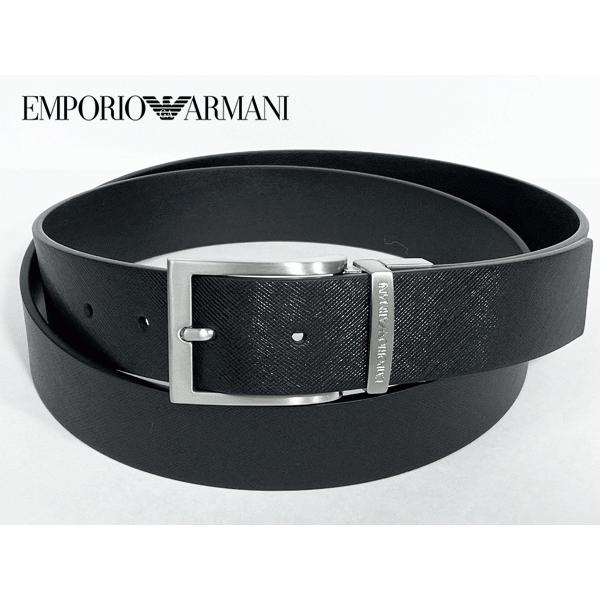 エンポリオ アルマーニ Y4S195 H179E 88001 GAイーグルロゴマーク入りバックルサフィアーノブラックレザーメンズ向けリバーシブルベルト  :ARO-022:ペルレイ - 通販 - Yahoo!ショッピング