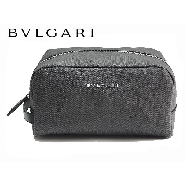 BVLGARI ブルガリ セカンドバック BVLGARI（ブルガリ） セカンドバッグ BVLGARI 33400 ロゴ入り グレー系