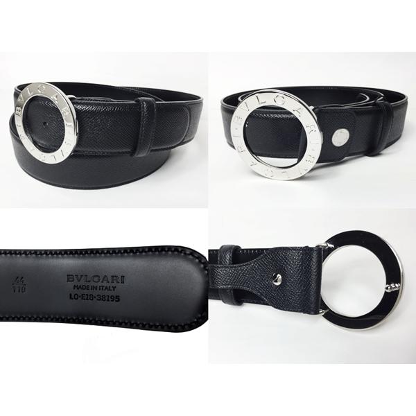BVLGARI（ブルガリ） ベルト BVLGARI 38195 BLACK PALLADIUM ブルガリ