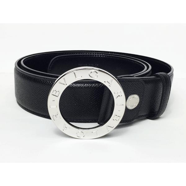 ブルガリ ベルト Bvlgari Black Palladium ブルガリブルガリ ロゴ入り 円形バックル ブラック グレインレザー メンズ ワイド ベルト Bulgari Bvac 009 ペルレイ 通販 Yahoo ショッピング