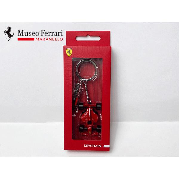 Museo Ferrari MARANELLO 46369 RED マラネロ フェラーリ博物館 ロゴプレート 付き レーシングカー キーリング キーホルダー｜perlei｜02