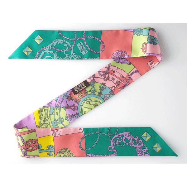 HERMES（エルメス） 062550 S13 Tours de Cles TWILLY SCARF ロゴ入り