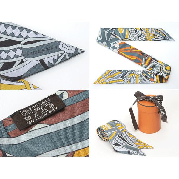 HERMES（エルメス） 062683 LES FLOTS DU CHEVAL TWILLY SCARF ロゴ