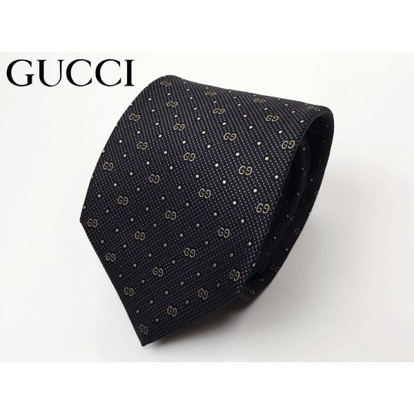 グッチ ネクタイ GUCCI 324855 4B002 1079 MARTIN GG ブラック地 