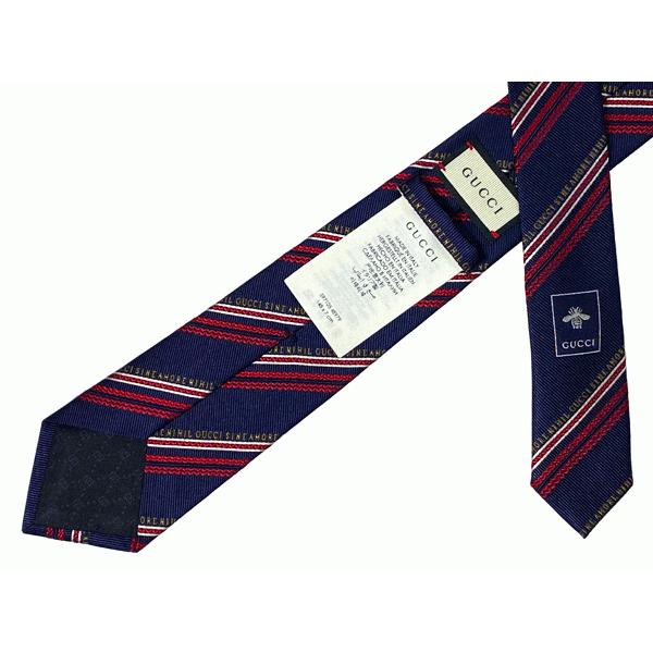 GUCCI（グッチ） ネクタイ GUCCI 597105 4E979 4000 ネイビー系地
