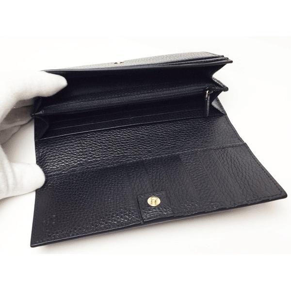 レディース 【美品】GUCCI 長財布 インターロッキングG ブラック 型番 