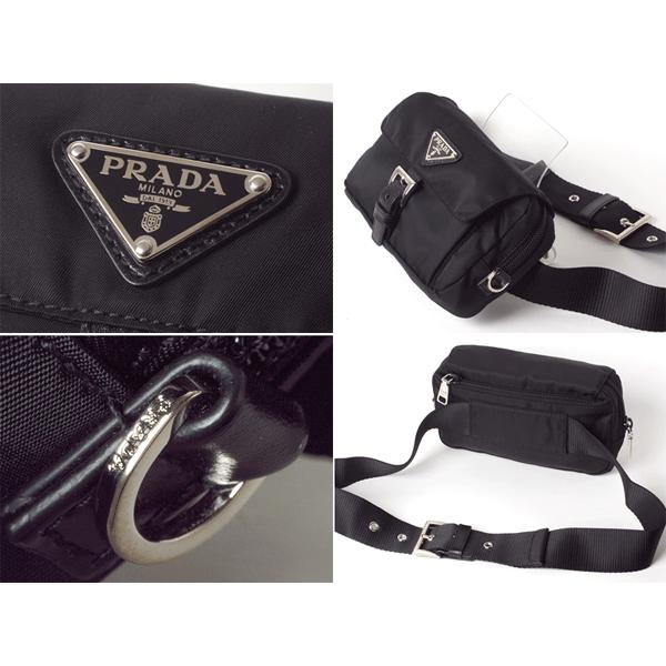 PRADA（プラダ） BM0017 NERO VELA ロゴプレート付き ブラック ベラ