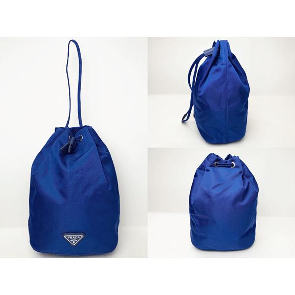 PRADA（プラダ） ポーチ PRADA 1NA369 BLUETTE TESSUTO ロゴプレート