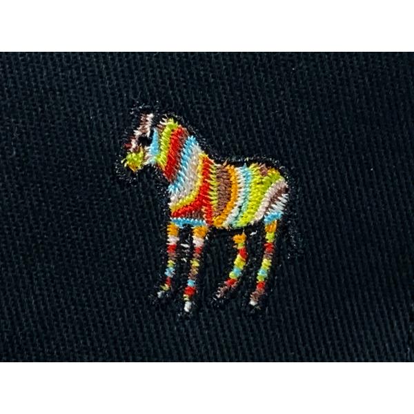 Paul Smith 黒 ベースボールキャップ ポールスミス paulsmith Sports Stripe Zebra ワンポイント ベース キャップ  帽子 ベースボールキャップ ブラック ブランド PS ゼブラ ストライプ 深め 深い 大きい おしゃれ 黒 メンズ レディース プレゼント ギフト  Happy ベース ... ポールスミス　ストライプゼブラ刺繍　キャップ