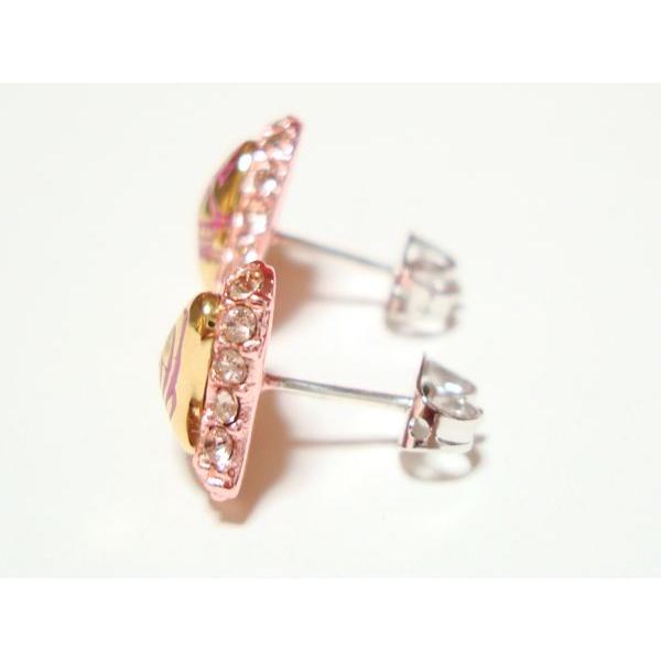 Vivienne Westwood ヴィヴィアンウエストウッド BE418 GOLD/PINK ZITA HEART ORB STUDS EARRINGS ジータ バレンタイン ハート オーブ スタッズ ピアス 受け銀色｜perlei｜03