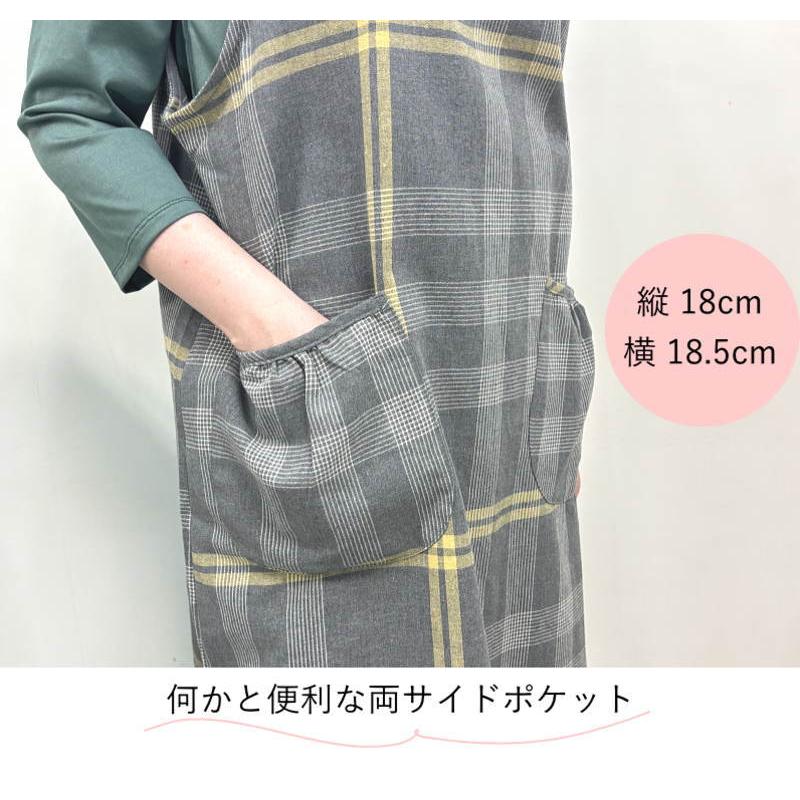 涼しいエプロン かぶるだけ ショート丈 夏 夏用 かぶり 薄手 おしゃれ