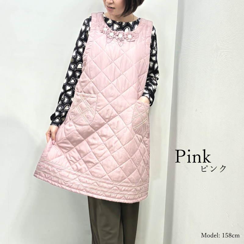 あったかエプロン 中綿 キルティング エプロン 暖かいエプロン 冬 秋