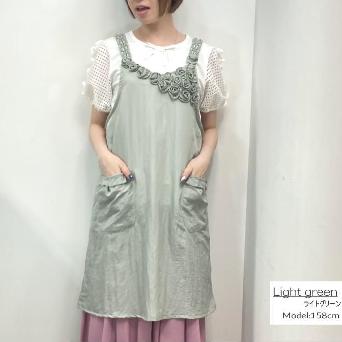 エプロン おしゃれ ナイロン 撥水 チュニックエプロン かぶるだけ