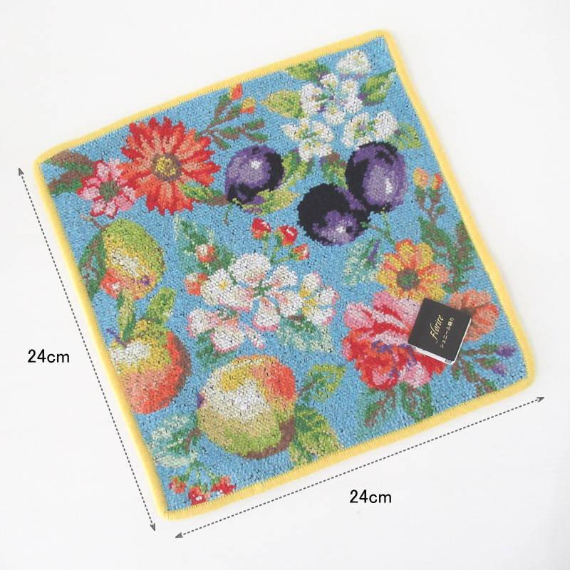 シェニール織 ハンカチ 母の日 ギフト プレゼント ハンドタオル