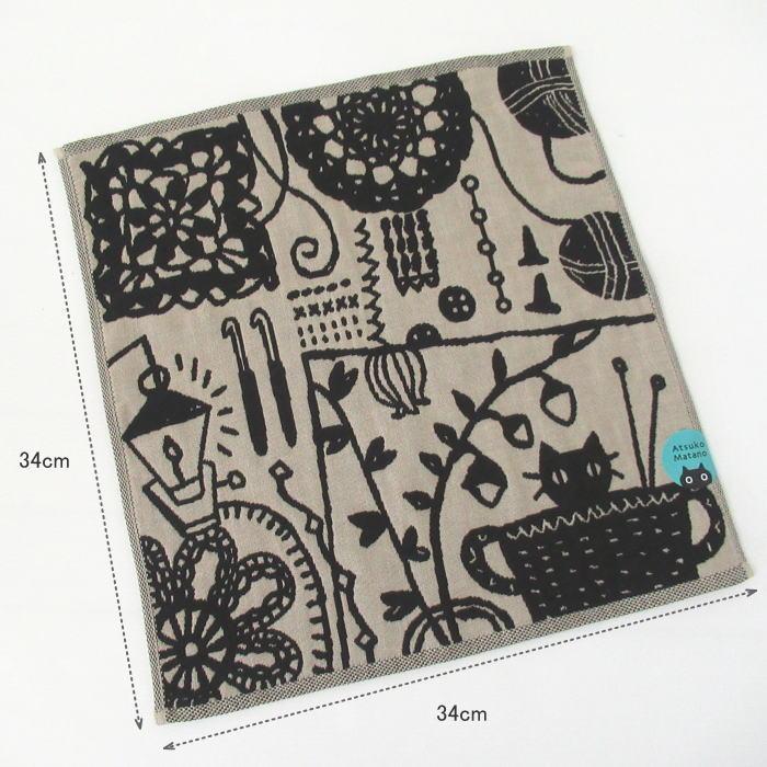 Atsuko Matano（アツコマタノ） タオル ハンカチ 猫柄グッズ ハンド