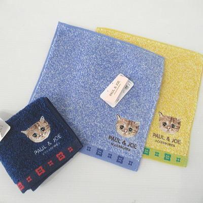Paulamp Joe ポールamp ジョー タオル ハンカチ ハンドタオル ホワイトデー かわいい ネコ 猫 プレゼント コットン 綿 65 Pj 230 絶対一番安い