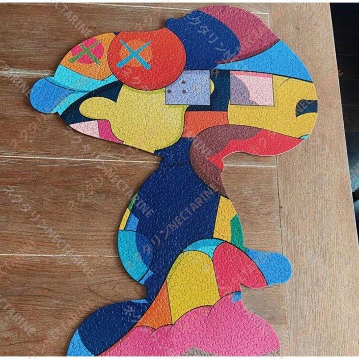 パズルスヌーピー ジグソーパズル Kaws おしゃれ知育玩具 1000ピース ストレス発散 販売実績no 1 クリスマスプレゼント Snoopy 70 パッケージ付き 54cm