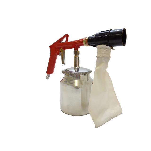 エアーサンドブラストガン スポット用 吸い上げ式 ブラストキャビネット不要 アタッチメント メディア(砂)付き セット 60日安心保証付 |  | 01