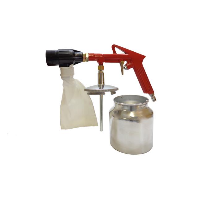 エアーサンドブラストガン スポット用 吸い上げ式 ブラストキャビネット不要 アタッチメント メディア(砂)付き セット 60日安心保証付 |  | 03