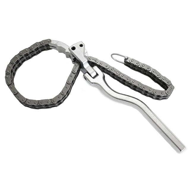 オイルフィルターレンチ チェーン式 対応サイズ 60〜160mm 強力ダブルチェーン 普通車〜大型車 大型トラック対応 オイルフィルター外し エレメント外し 工具 | 