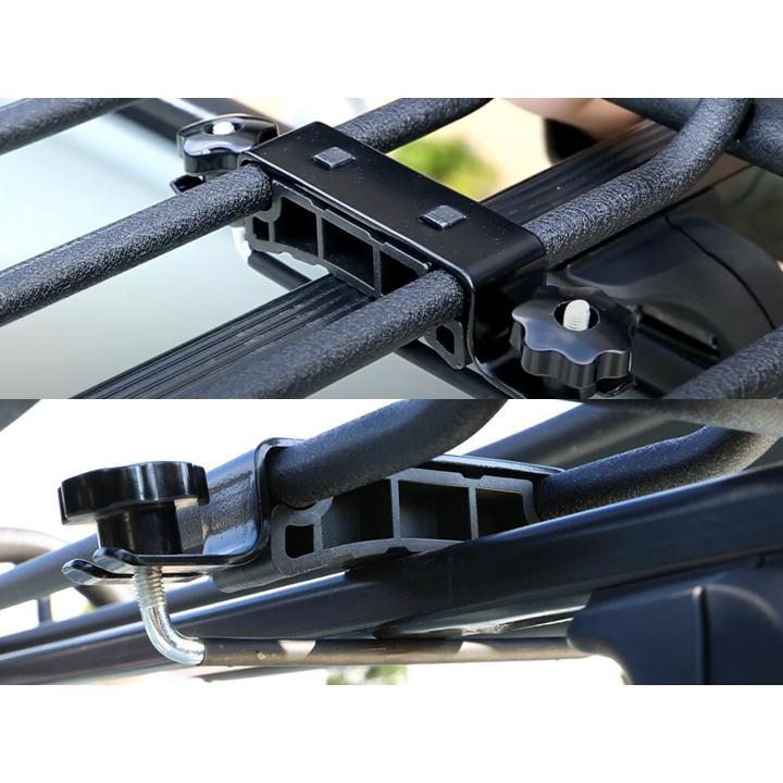 ルーフマウント カーゴラック アルミ製 マットブラック 黒 ルーフ