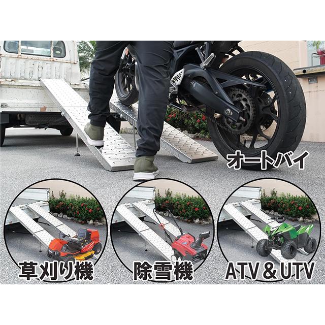 折り畳み式 軽量強化版 ラダーレール バイクスロープ 2本組 モーター